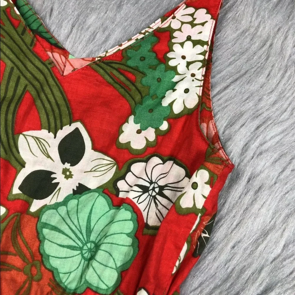 Little minis toddler girls 4T red Hawaiian dress
